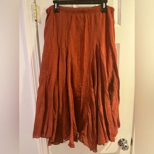 Estam Burnt Orange Skirt — Large